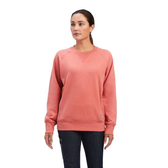 Ariat® Ladies Rebar Pink Workman Washed Fleece Sweatshirt 10041441