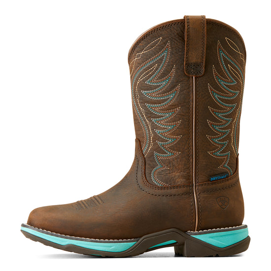 Ariat Ladies Anthem Waterproof Dark Roast Brown Western Boots 10046862