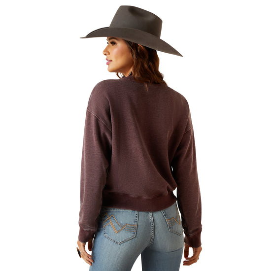 Ariat Ladies Larson Clove Brown Pullover Sweatshirt 10047258