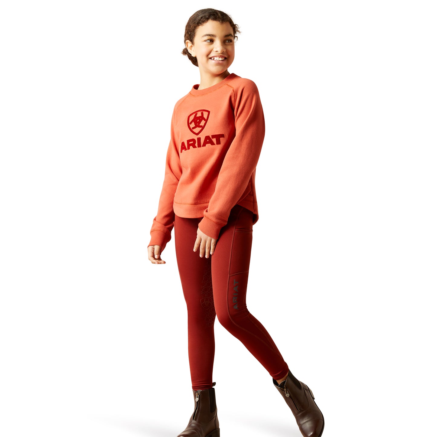 Ariat Youth Girl's Benicia Burnt Orange Sweatshirt 10046333