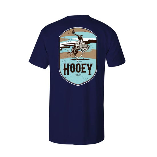 Hooey Youth Boy's "CHEYENNE" Graphic logo Navy Heather T-Shirt HT1688NV-Y