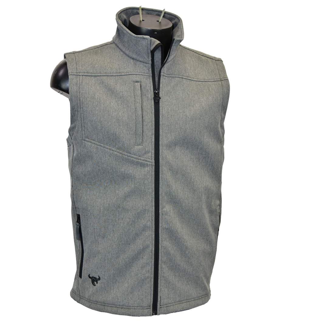 Cowboy Hardware Men's Triple Stitch Heather Poly Shell Vest 187108-034
