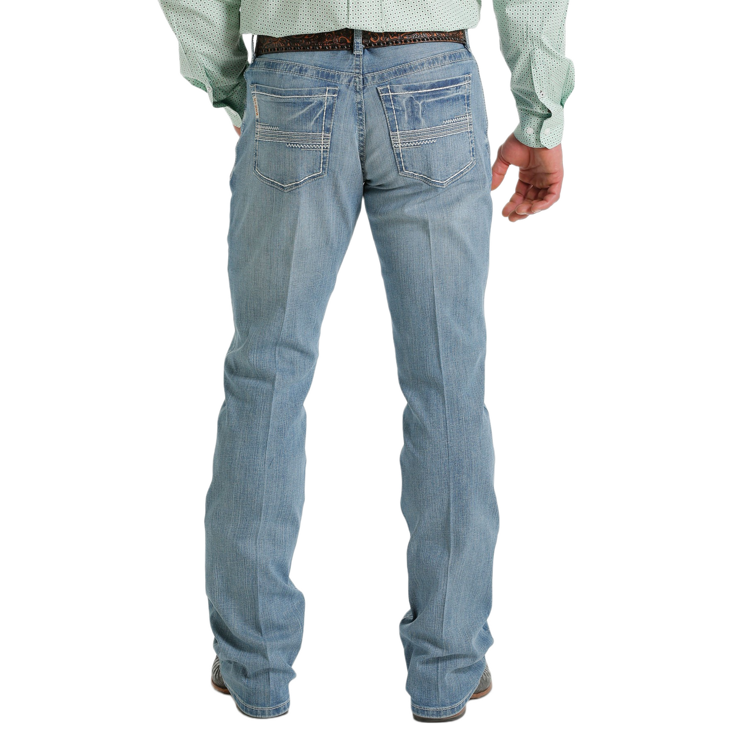 Cinch Men's Ian Light Stone Slim Fit Boot Cut Denim Jeans MB56336001