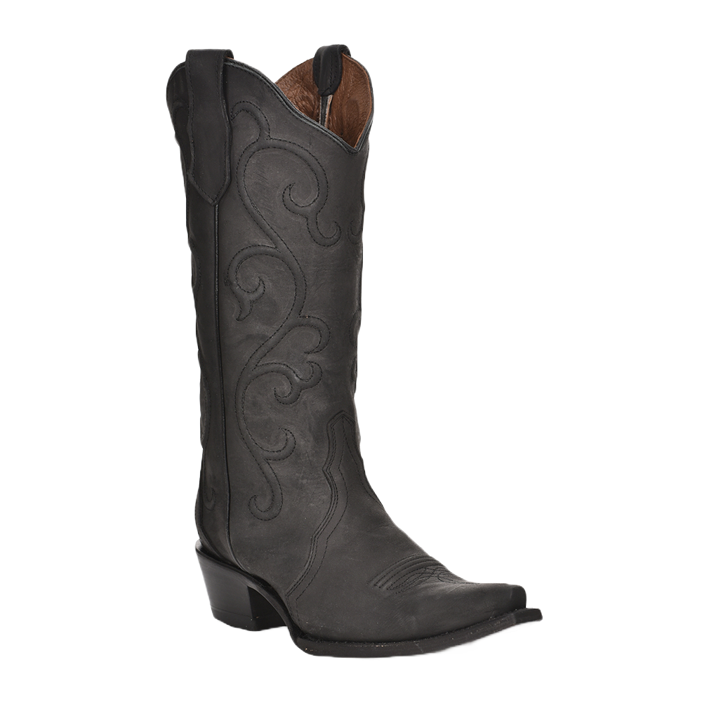 Circle G by Corral Ladies Embroidered Black Tall Western Boots L6012