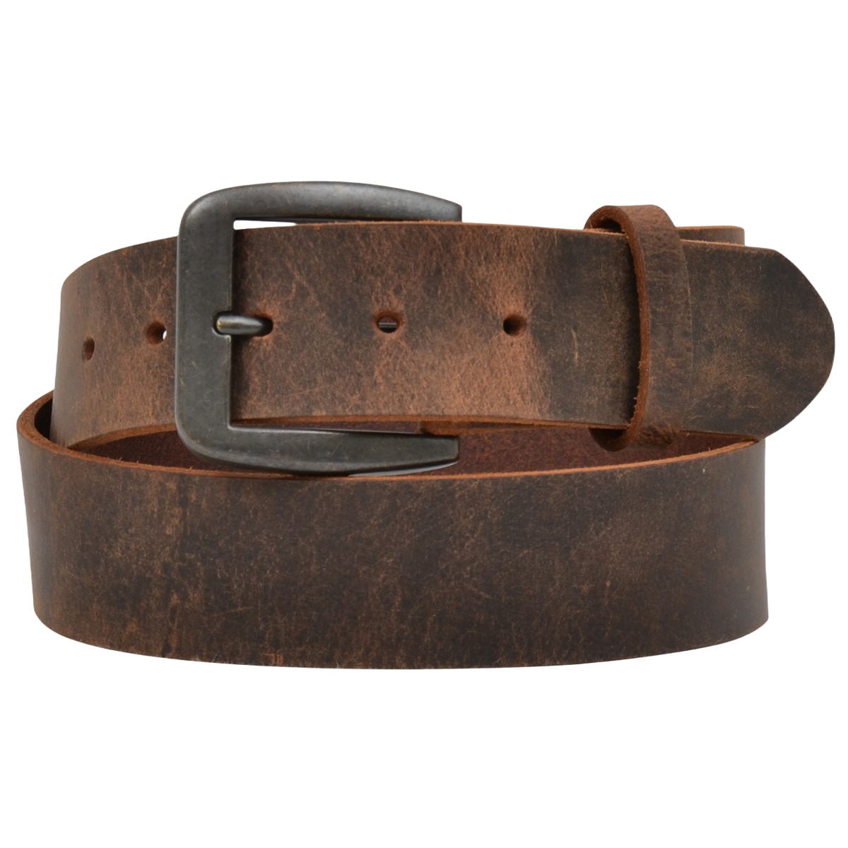 3D Belt Company Men's Brown Distressed Raw Edge Leather Belt D1162
