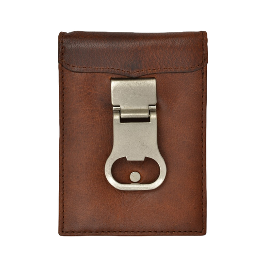 3D Men's Bifold Leather Money Clip Wallet DW831