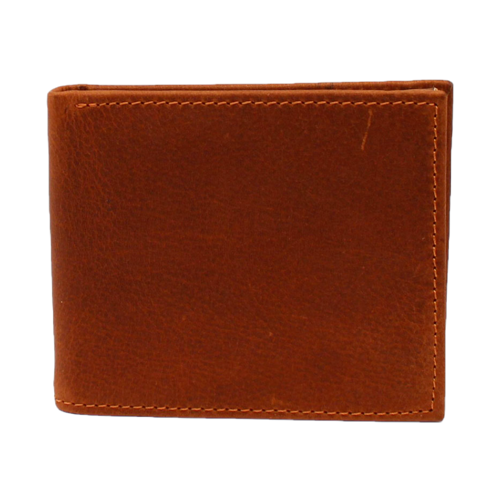3D Mens Classic Brown Leather Bi-Fold Wallet DWCW146