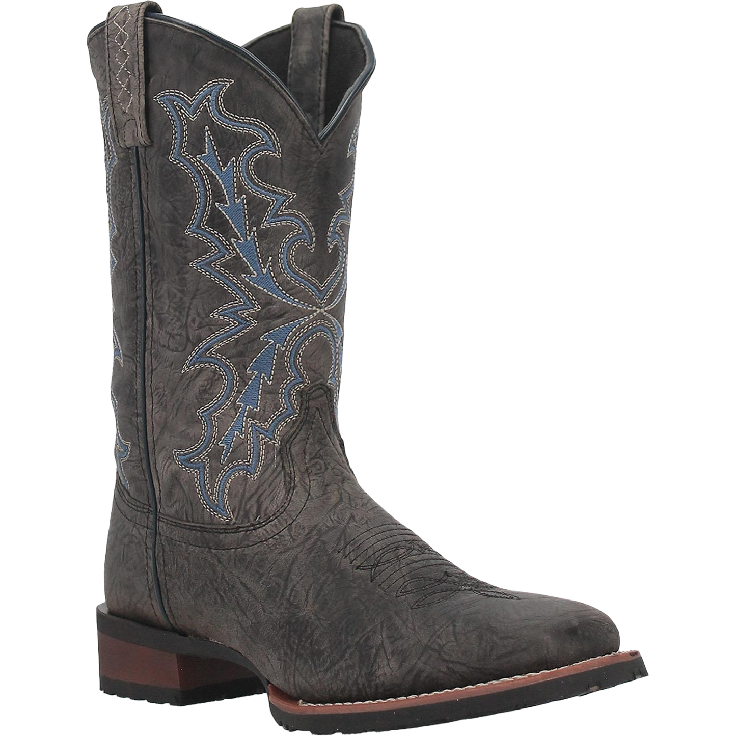 Laredo Men's Winfield Charcoal & Blue Square Toe Boots 7949