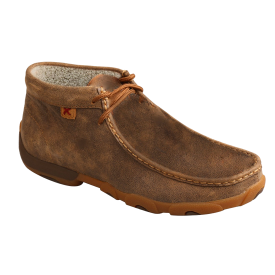 Twisted X Ladies Chukka Driving Moc Brown Bomber Shoes WDM0154