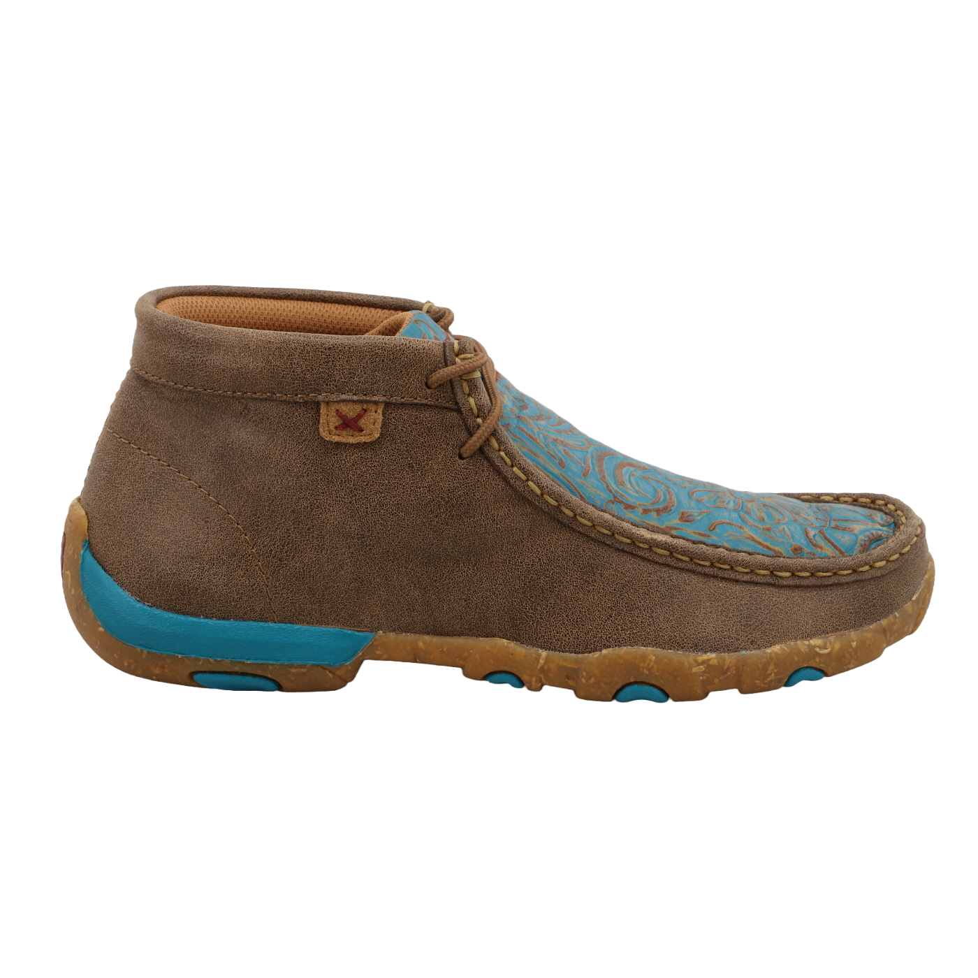 Twisted X Ladies Chukka Driving Moc Bomber & Turquoise Shoes WDM0148