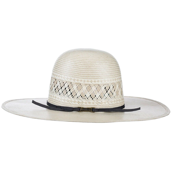 American Hat Co. Natural Straw With Black Band Western Hat 1011