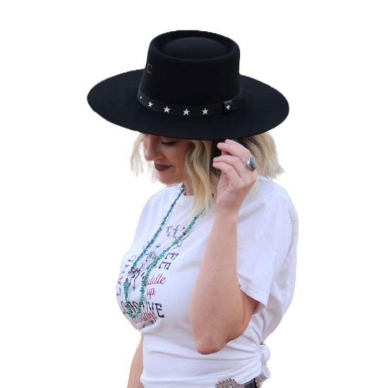 Charlie 1 Horse Cosmic Cowgirl Black Felt Hat CWCSMC-253607