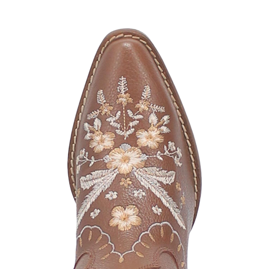 Dingo Ladies Full Bloom Brown Almond Toe Boots DI939-BRN