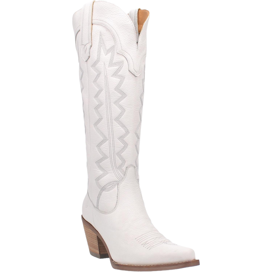 Dingo Ladies High Cotton White Snip Toe Boots DI936-WH