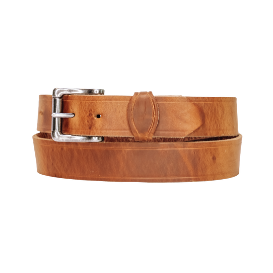 Heritage Leathers® Men's Brown Hot Dipped Creased Heavy Work Belt 2402