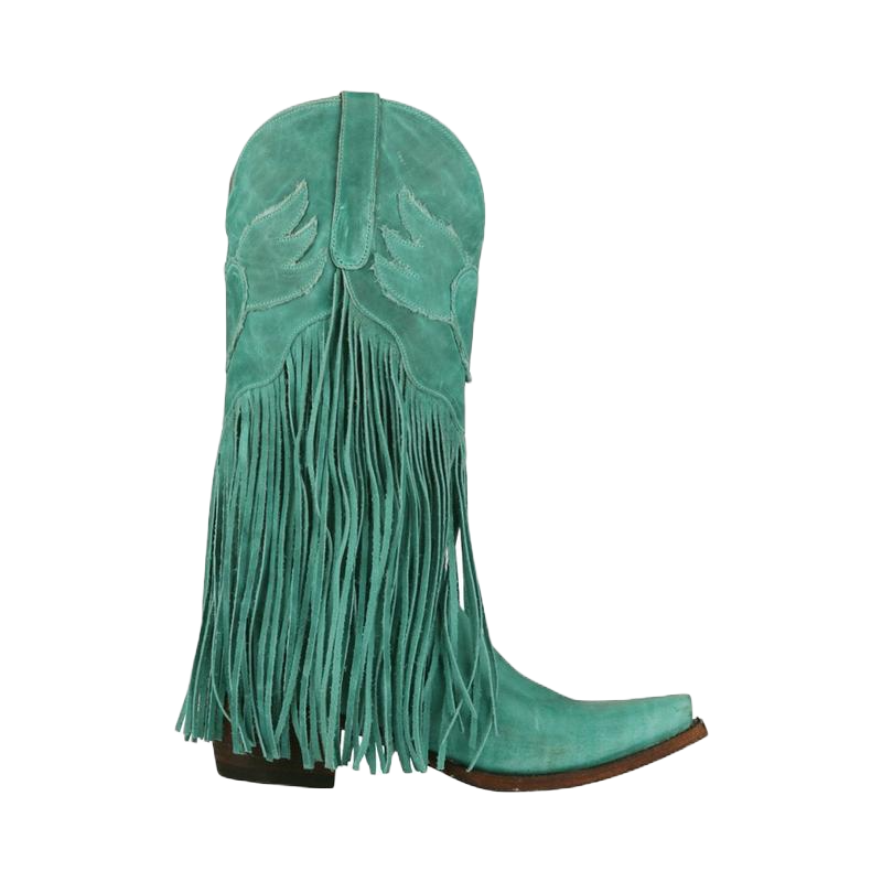 Junk Gypsy By Lane Ladies Dreamer Turquoise Fringe Boots JG0004D