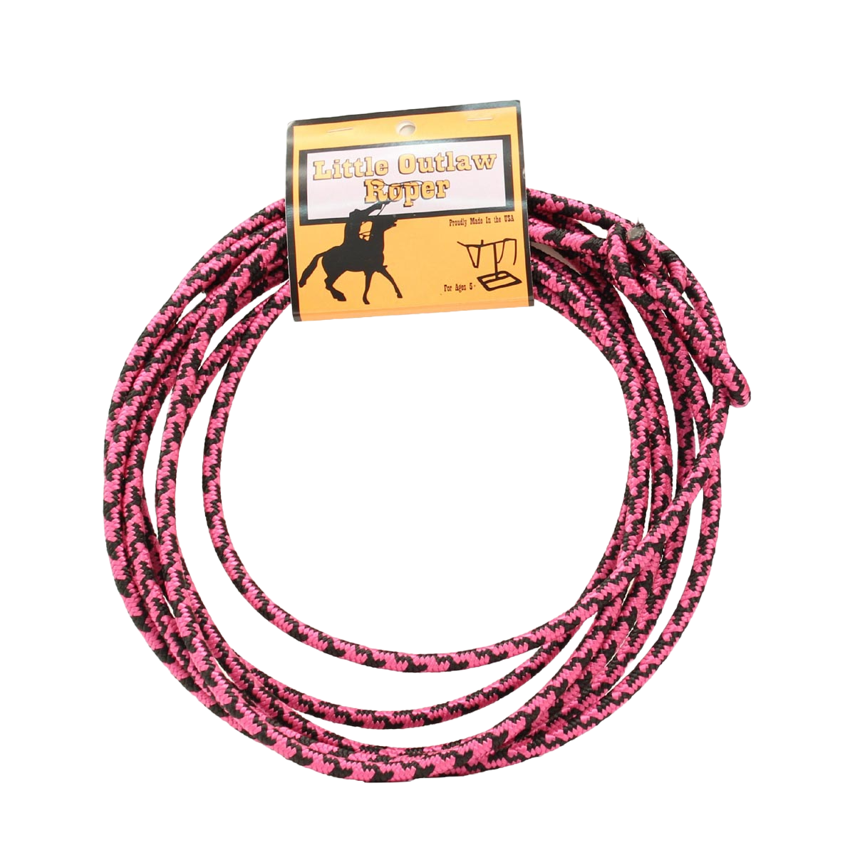 Little Outlaw Roper Children's Pink & Black Roping Rope 5010329 Wild