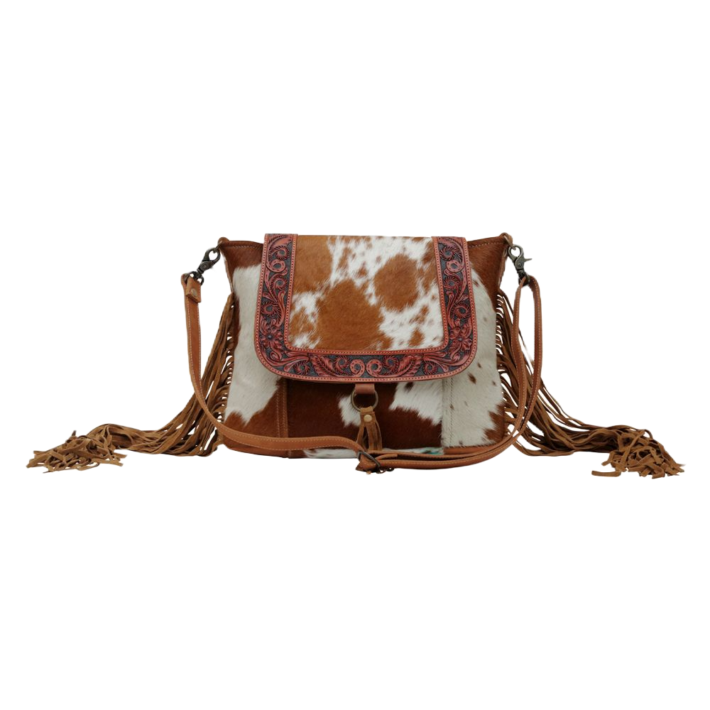 Myra Bag Ladies Blaze Handtooled Hairon Bag S6220
