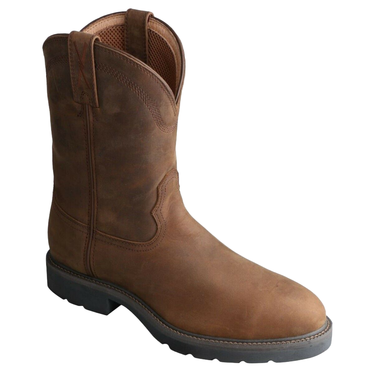 Twisted X Men's 10" Distressed Saddle Western Work Boots MWP0001