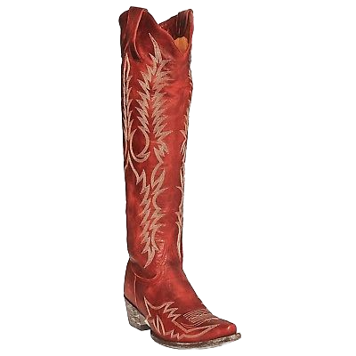Old Gringo Ladies Mayra Red Embroidered Tall Snip Toe Boots L1213-1T4L