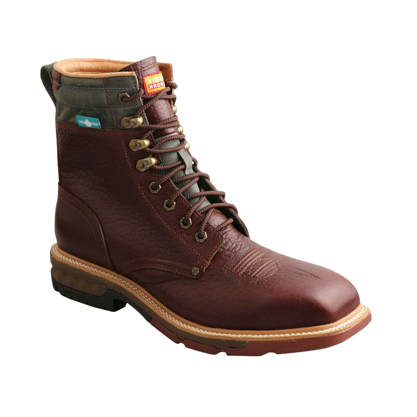 Twisted X® Men's 8" CellStretch® Lacer Brown Distressed Work Boots MXALW02