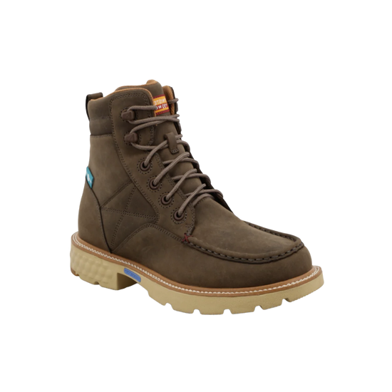 Twisted X® Men's 6" Shitake Brown Waterproof Work Boots MXCW004