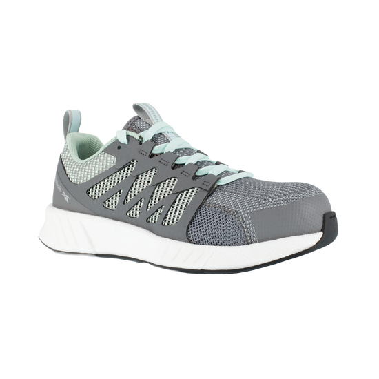 Reebok Ladies Athletic Fusion Flexweave Grey/Mint Green Work Shoes RB316