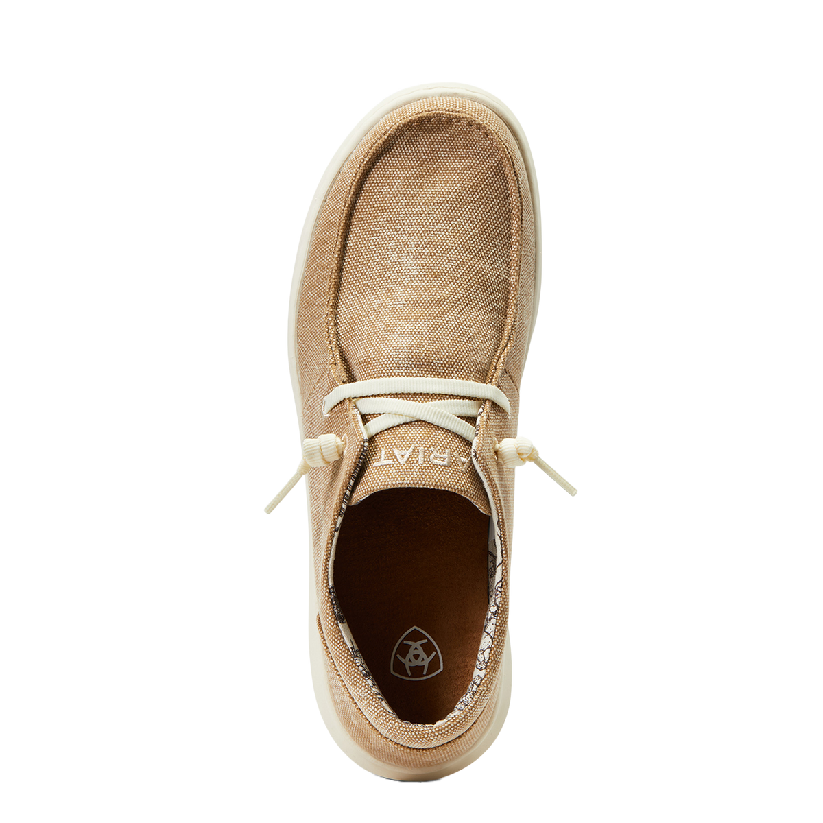 Ariat Ladies Hilo Washed Tan Canvas Slip On Shoes 10040280