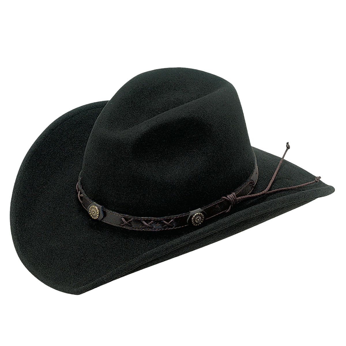 Twister Dakota Crushable Black Felt Wool Cowboy Hat 7211001