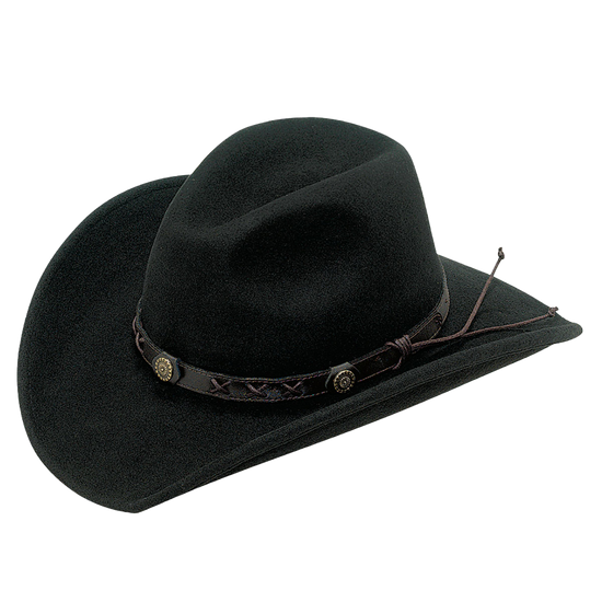 Twister Dakota Crushable Black Felt Wool Cowboy Hat 7211001