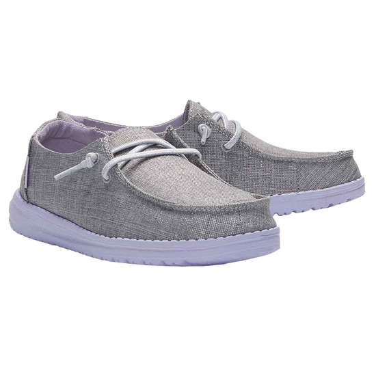Hey Dude Children's Wendy Sparkling Grey Lilac Shoes 130123166