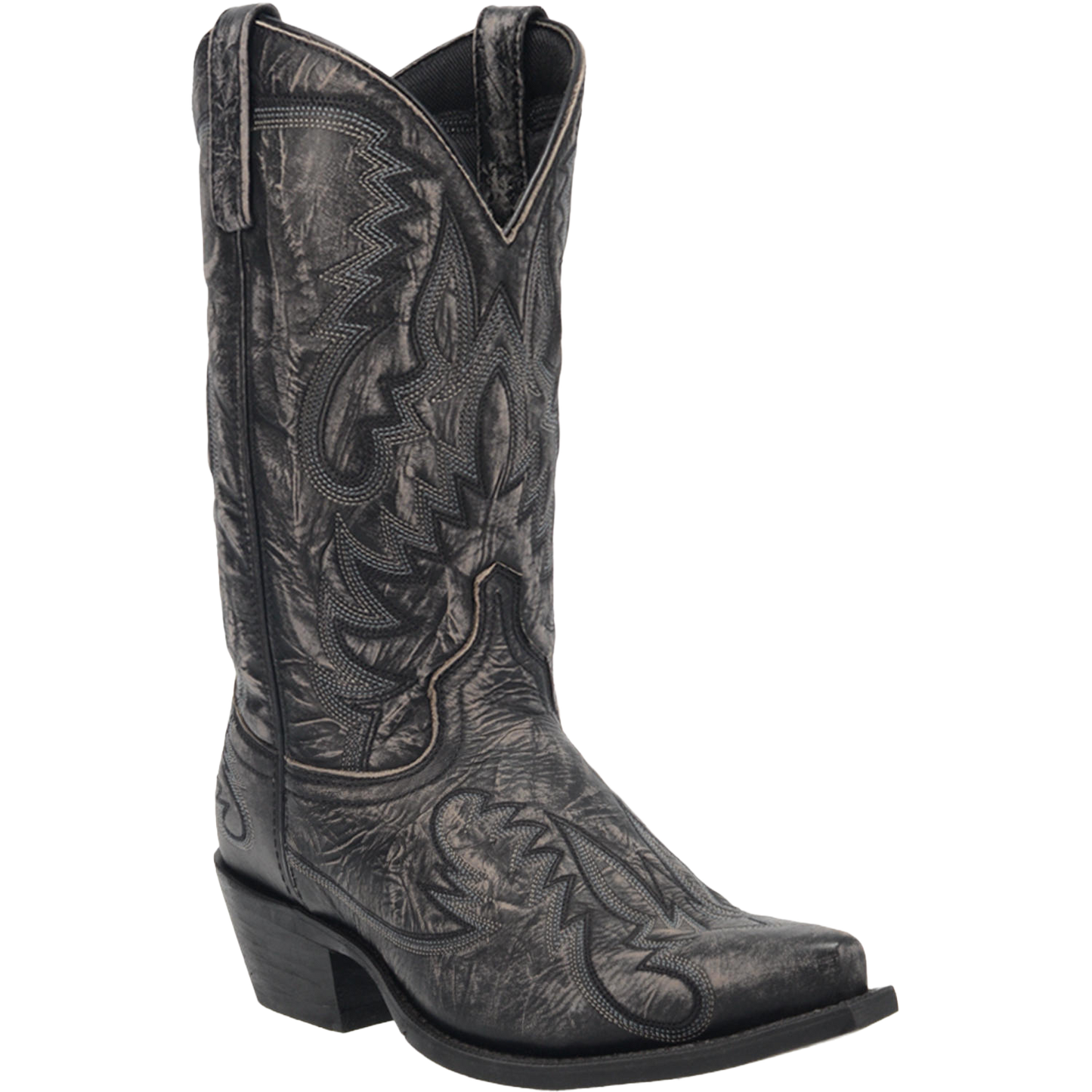 Laredo Men's Garrett Distressed Black Western Boots 68407
