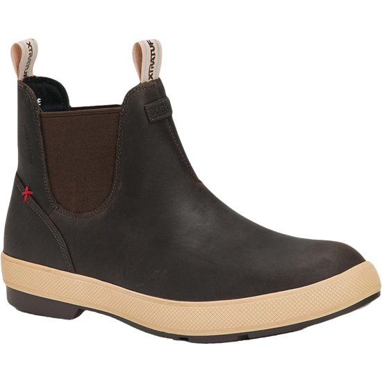 XTRATUF Men's Legacy Leather Chelsea Brown Waterproof Boots LCM-900