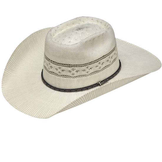 Twister Men's Ivory & Grey Bangora Straw Cowboy Hat T71666