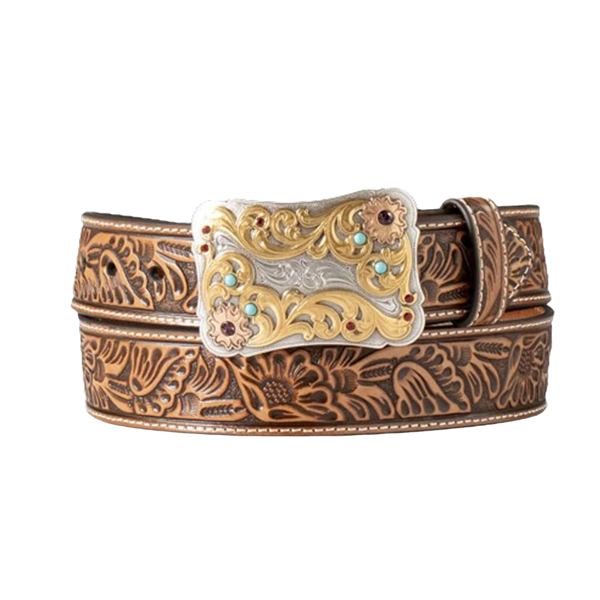 Nocona Ladies Western Light Brown Leather Belt N320005648 Wild West