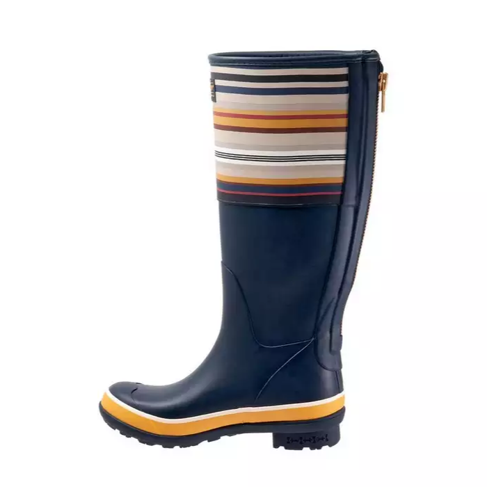 Pendleton® Ladies Bridger Stripe Navy Tall Rubber Boots PW2279-410