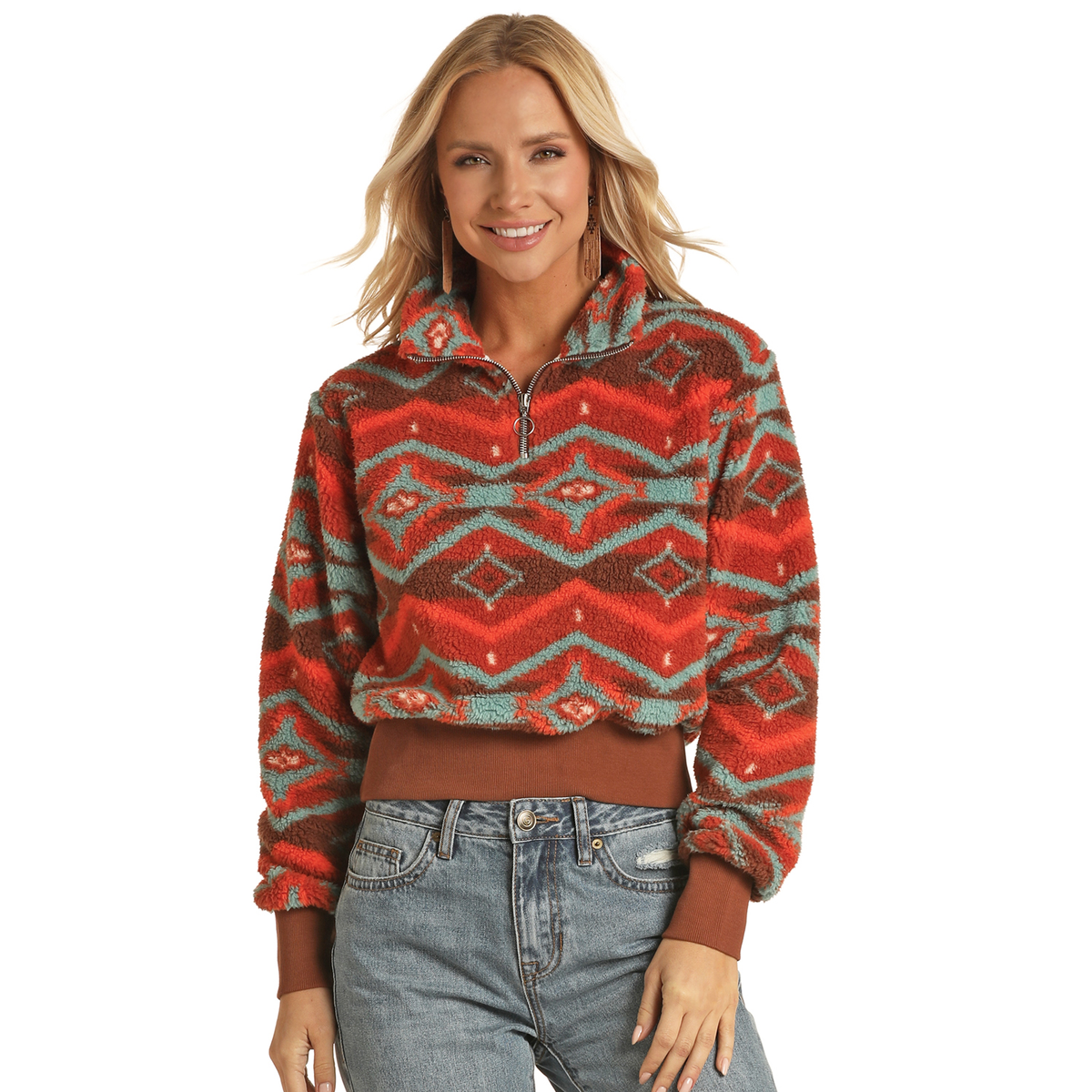 Rock & Roll - Women's Printed Sweater (BW91T04537)