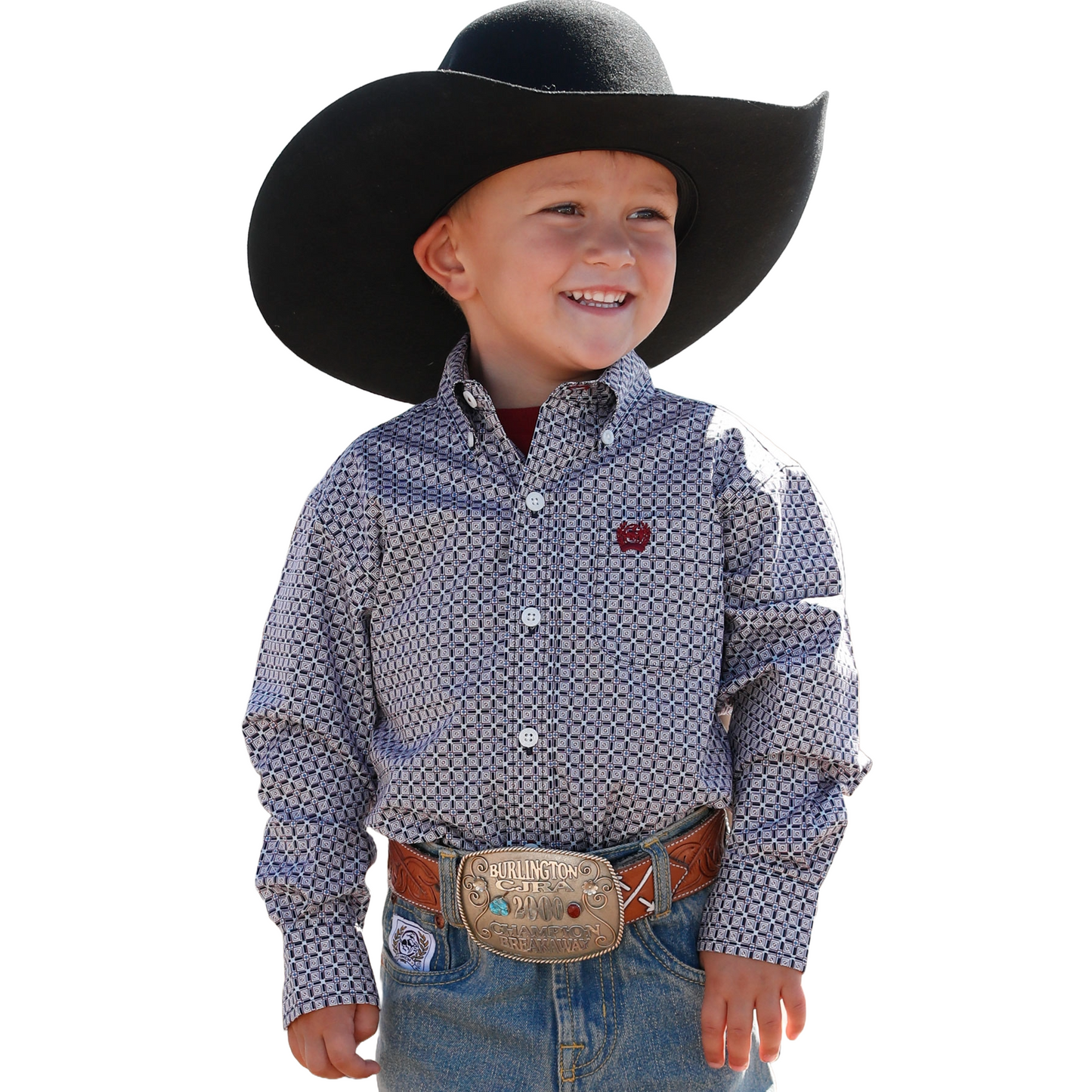 Cinch Toddler Boy's Multicolor Print Button Down Shirt MTW7061323