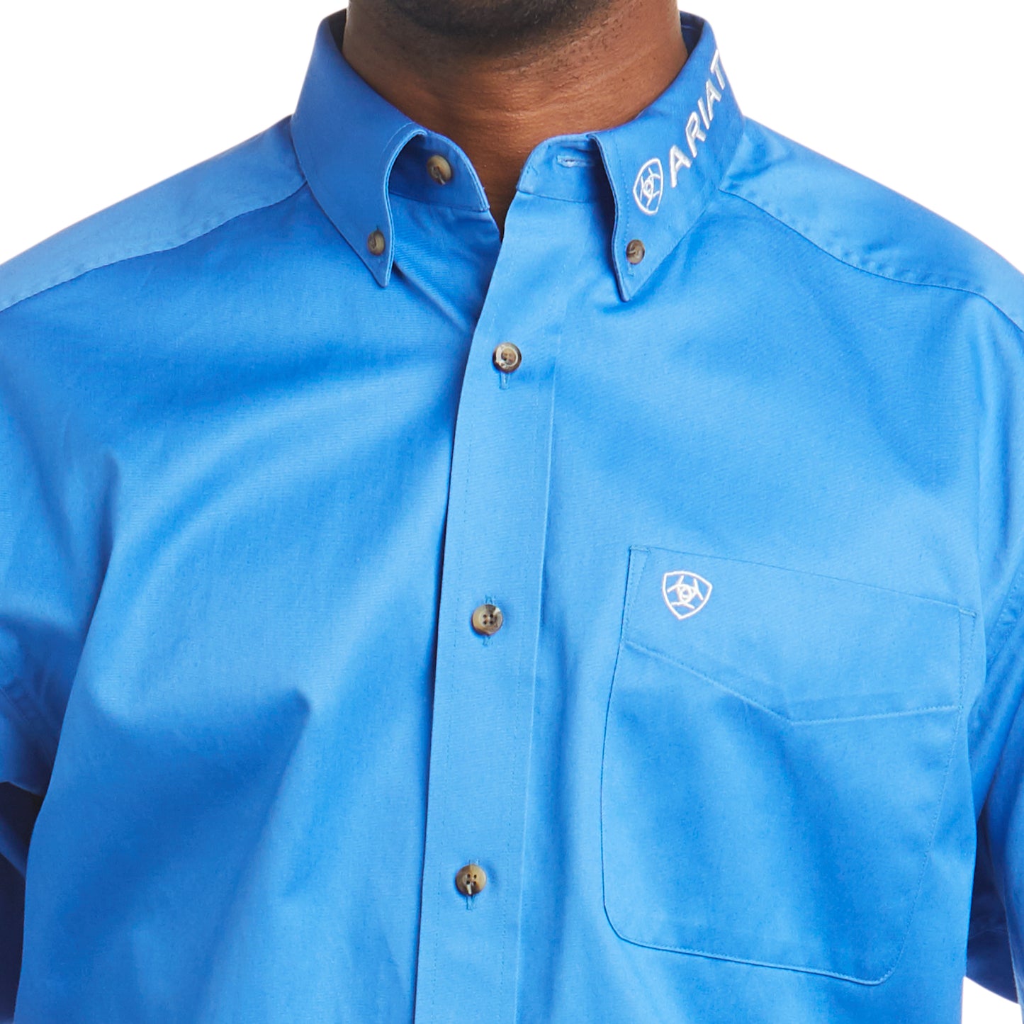 Ariat Men's Team Logo USA Flag Blue Long Sleeve Shirt 10036179