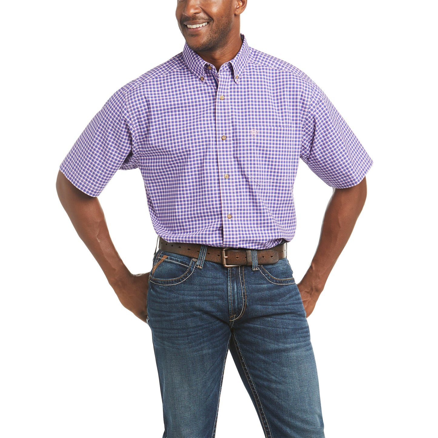 Ariat Men's Pierce Stretch Pro Series Short Sleeve Shirt 10036245