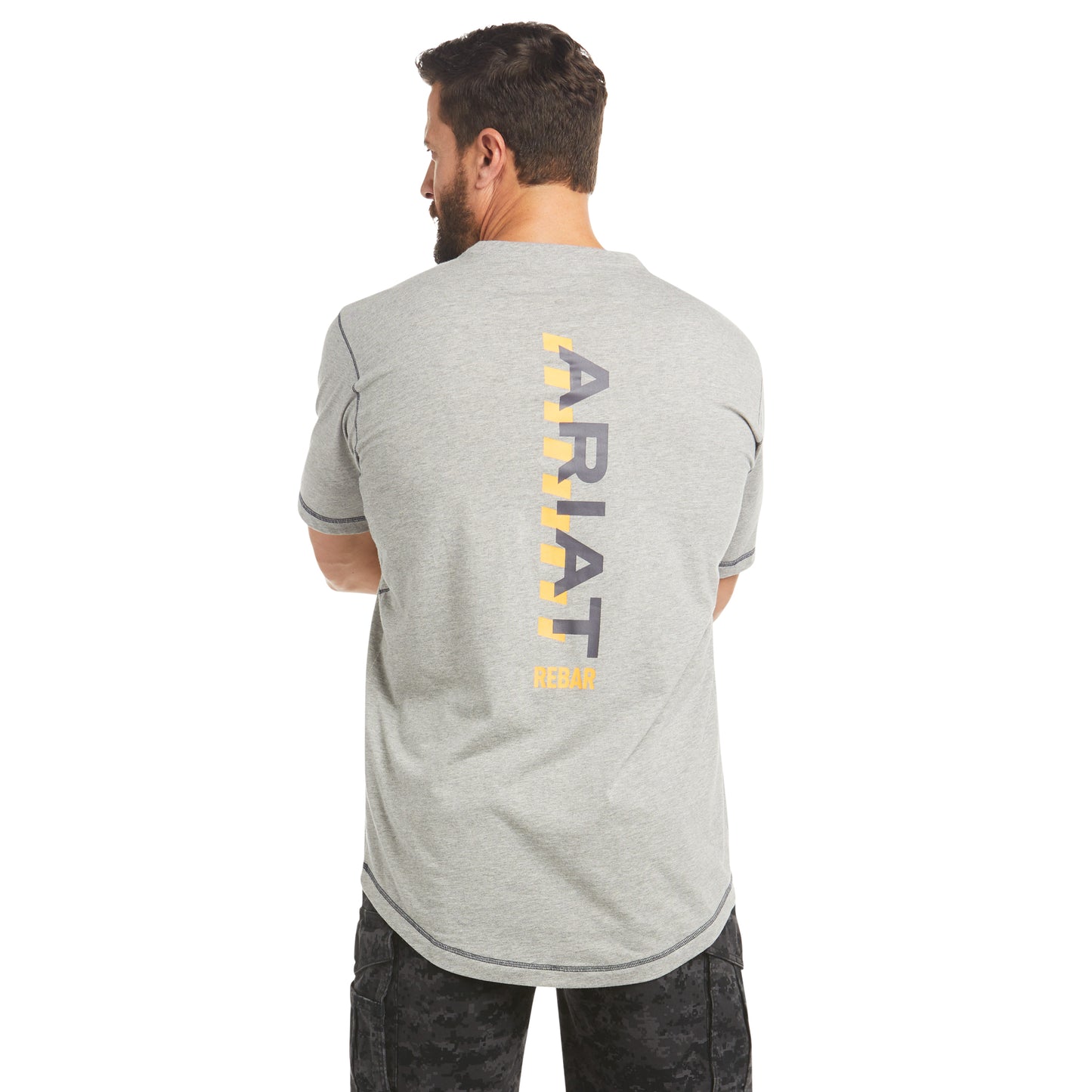 Ariat® Men's Rebar Workman Logo Tee Heather Grey 10035400