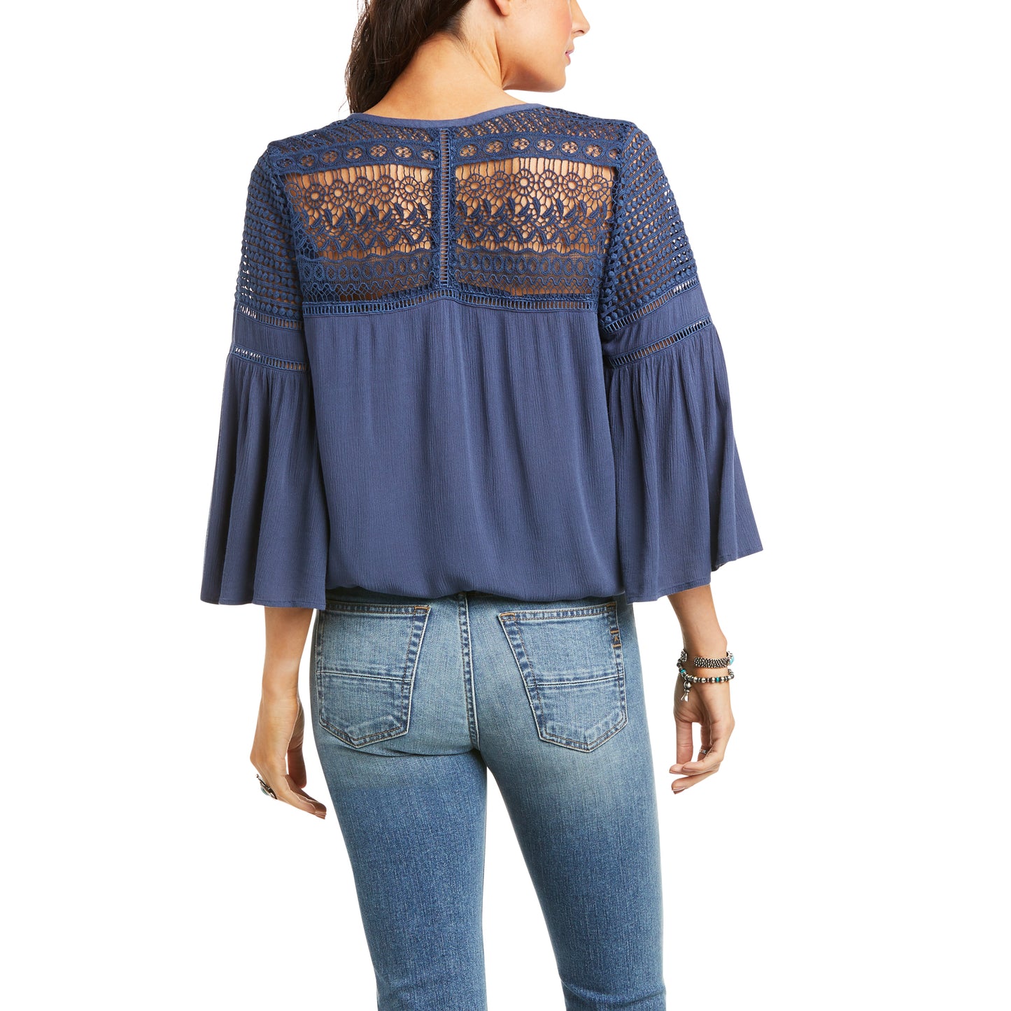 Ariat Ladies Brunchin Half-Sleeve Indigo Tunic Shirt 10036160