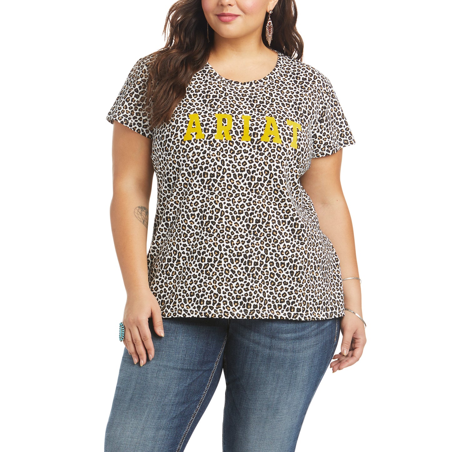 Ariat Ladies Real Wild Logo Leopard T-Shirt 10036195