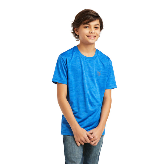 Ariat Boy's Charger Shield Short Sleeve Blue T-Shirt 10039587