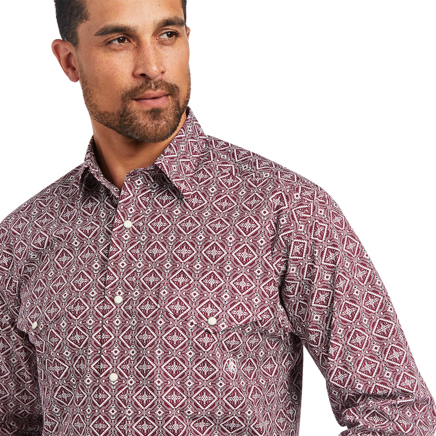 Ariat® Men's Classic Long Sleeve Purple Snap T-Shirt 10039263