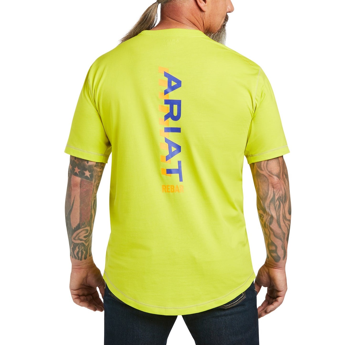 Ariat Men's Rebar Workman Logo Yellow Short Sleeve T-shirt 10039486