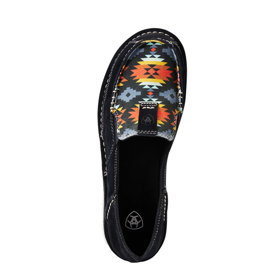 Ariat Ladies Aztec Cruiser Black Suede Slip On Shoes 10040358