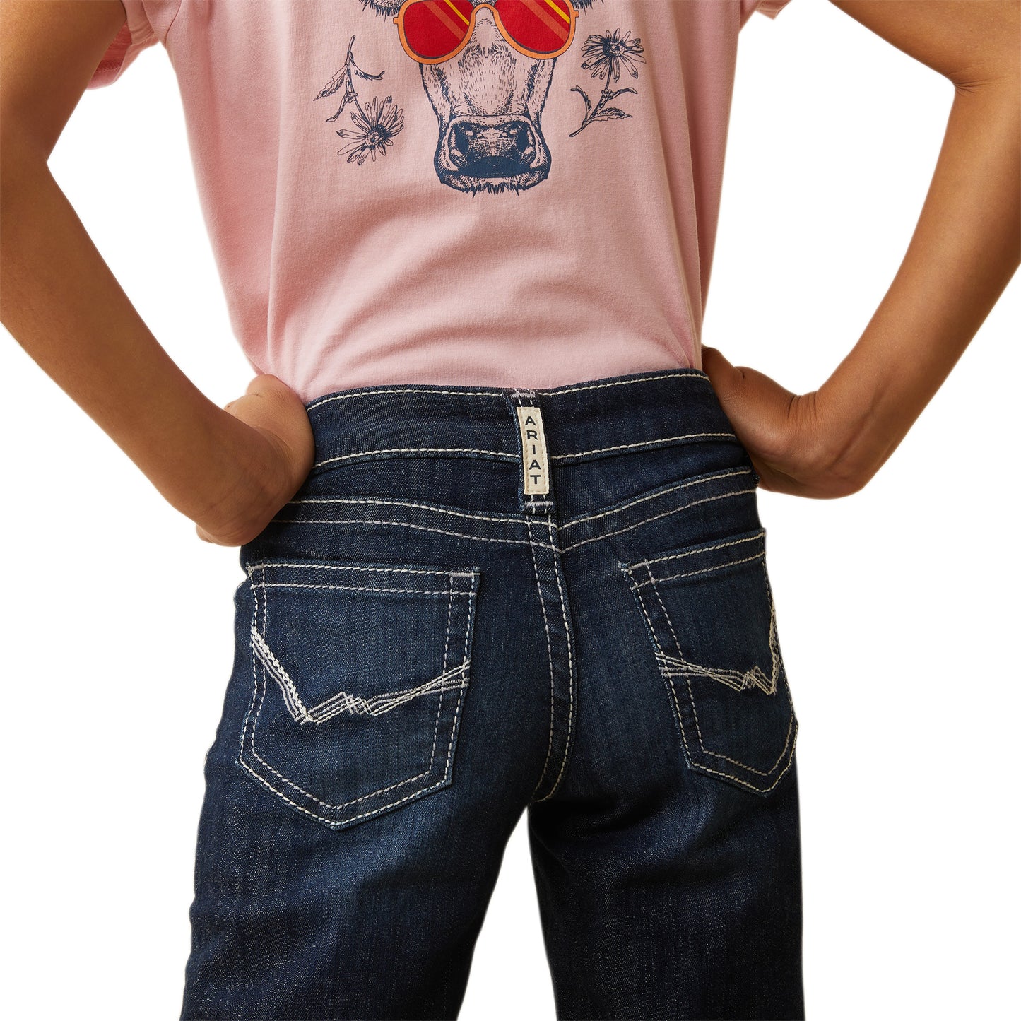 Ariat® Girl's R.E.A.L™ Ryki Dark Wash Trouser Jeans 10043205