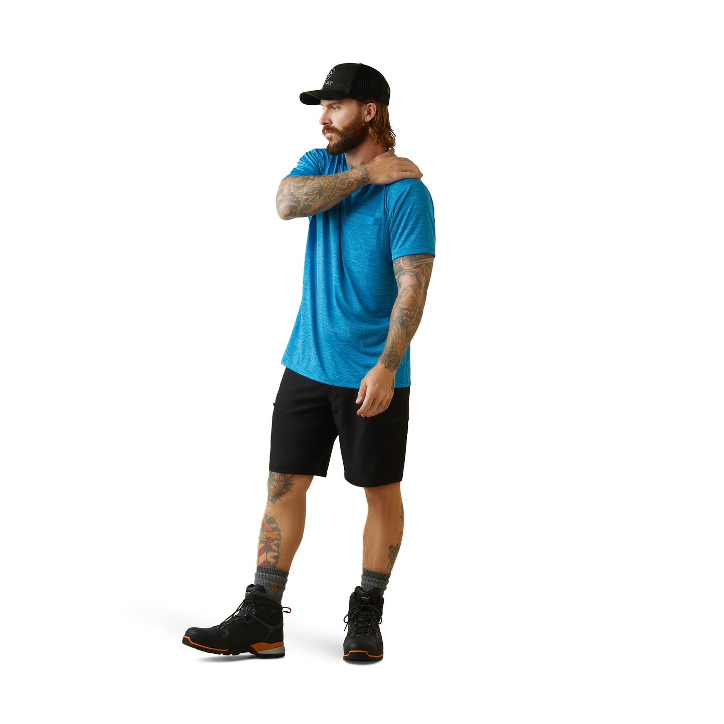 Ariat® Men's Rebar Evolution Athletic Fit Scuba Blue T-Shirt 10043325