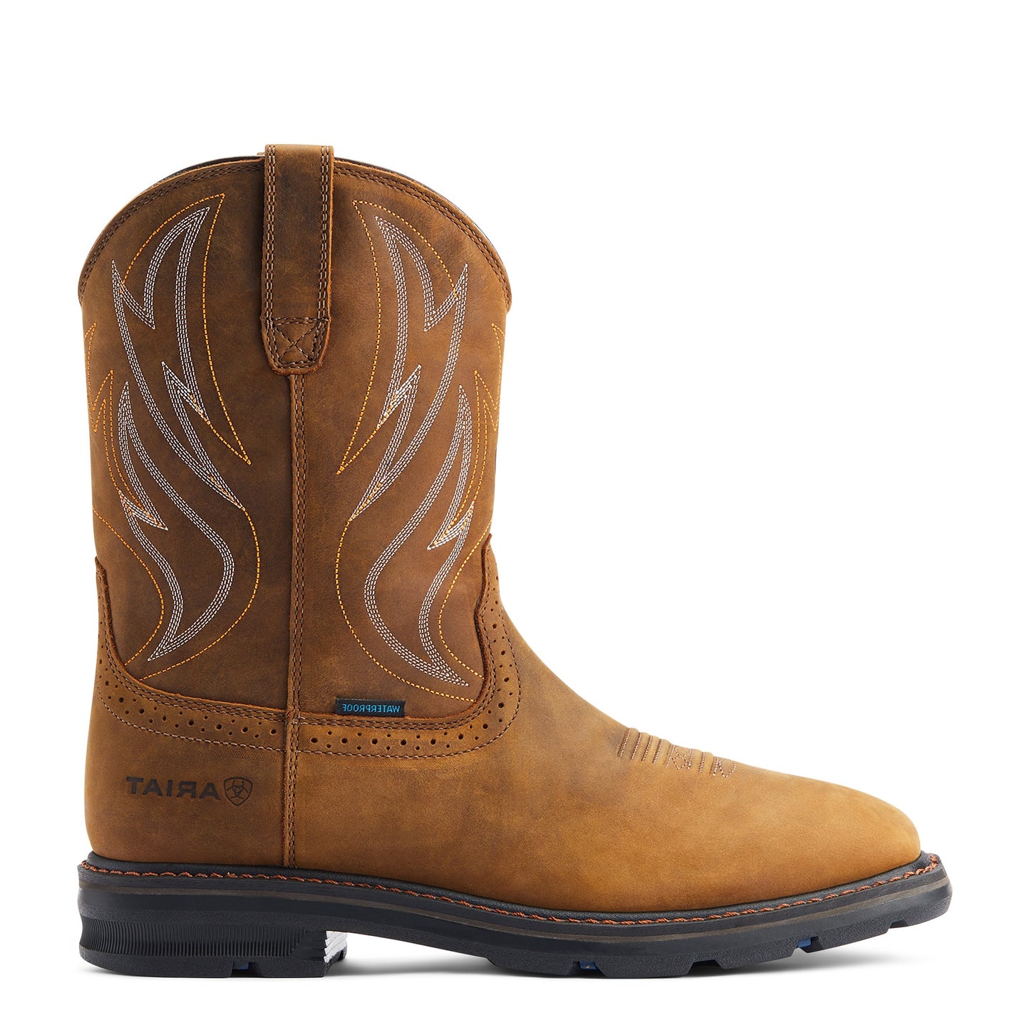 Ariat Men's Sierra Shock Shield Brown Waterproof Work Boots 10044545